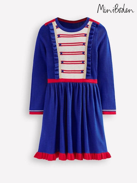 Boden Blue Nutcracker Knitted Dress (AM8733) | €30 - €34