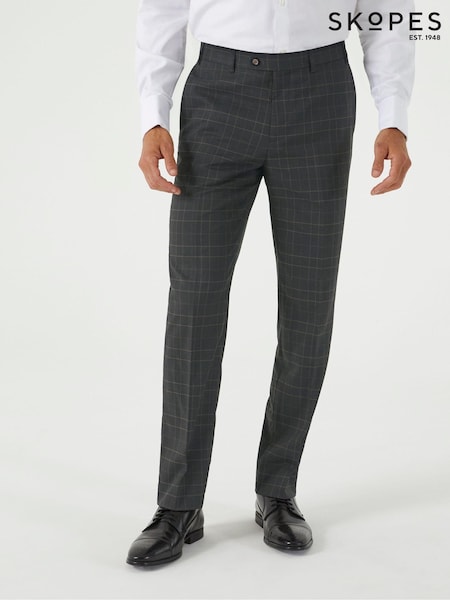 Skopes Green Casey Suit Tailored Trousers Windowpane Check (AM8743) | €86