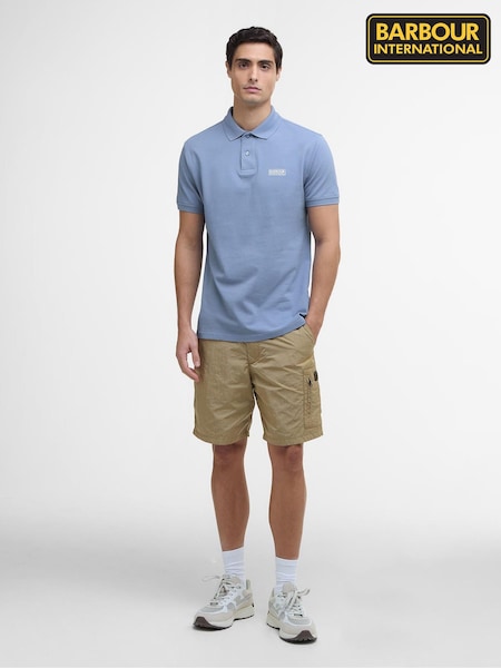 Barbour® International Blue Essential 100% Cotton Polo Shirt (AM8745) | ‏236‏₪