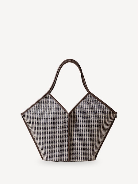 Hereu Studio Blue Calella Striped Raffia Bag (AM8891) | €511
