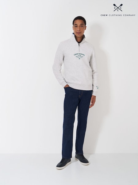 Crew Clothing Company Embroidered Graphic Half Zip Sweatshirt (AM8912) | NT$3,220