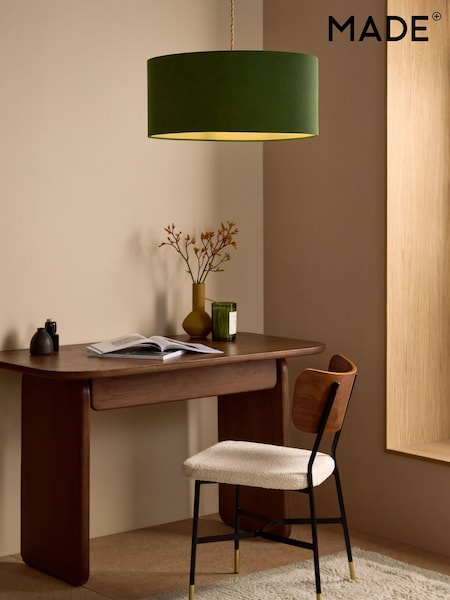 MADE.COM Green Oro Pendant Drum Lamp Shade (AM8924) | €66