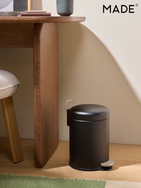 MADE.COM Black Joss 5 Litre Soft Close Pedal Bin (AM8928) | €34