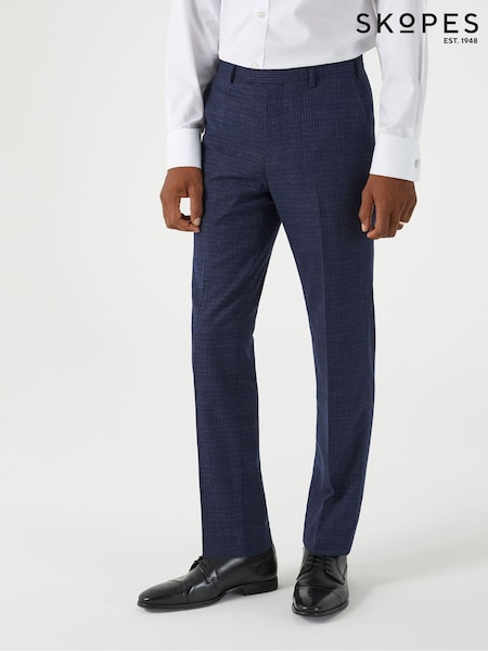Skopes Blue Tailored Fit Hepworth Check Suit Trousers (AM8959) | €86