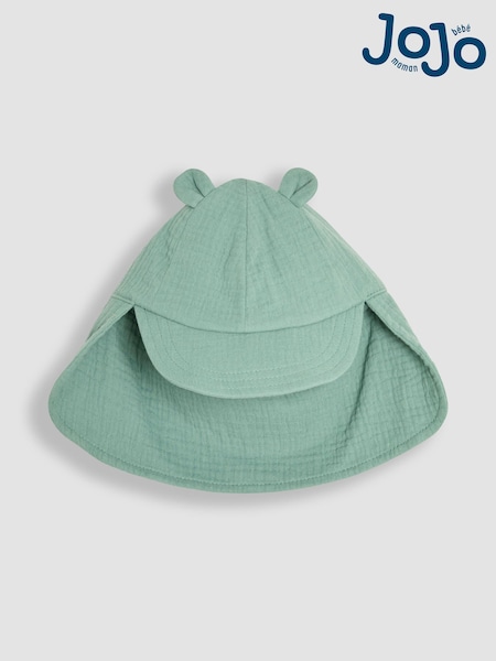 Grün - JoJo Maman Bébé Muslin Legionnaire Cap (AM9038) | 22 €