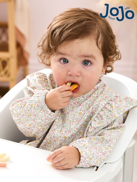 JoJo Maman Bébé Pink Sleeved Bib (AM9052) | €16