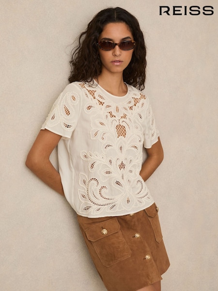 Norsunluu - Reiss Iyla Kukallinen Brodeerattu toppi (AM9057) | €233