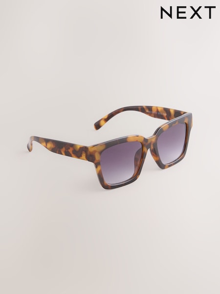 Tortoiseshell Brown Square Sunglasses (AM9143) | R$ 120