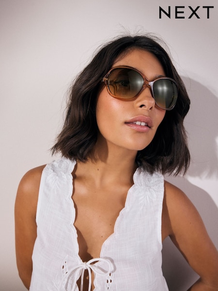 Caramel Brown Wrap Sunglasses (AM9144) | €19.50