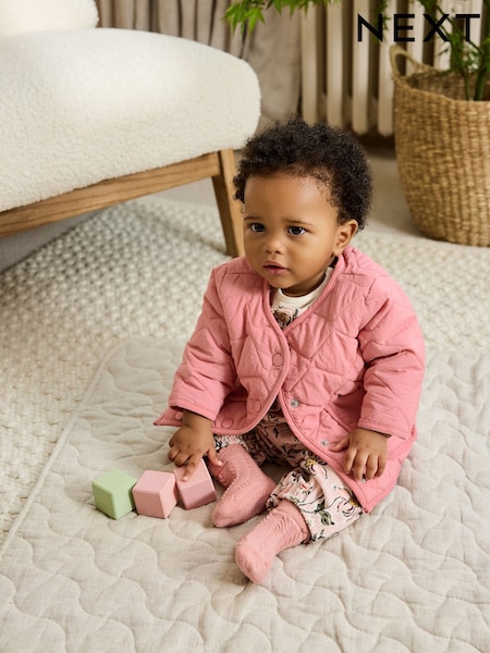 Pink Nylon - Baby Quilted Lightweight Jacket (0mths-2yrs) (AM9149) | 27 € - 30 €