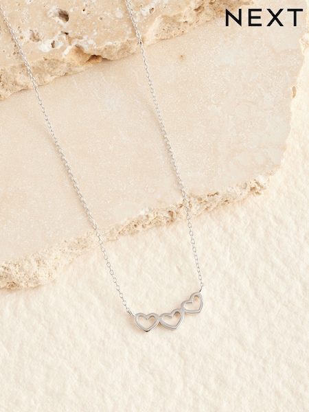 כסף סטרלינג - Triple Heart Necklace (AM9227) | ‏87‏₪