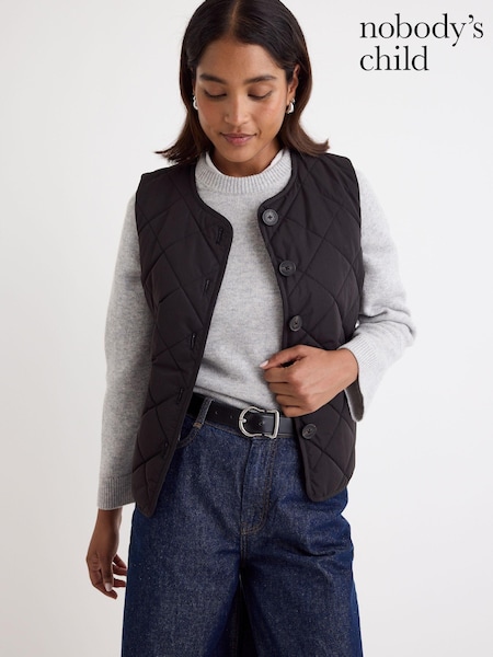 Nobodys Child Black Quilted Puffer Gilet (AM9244) | €127
