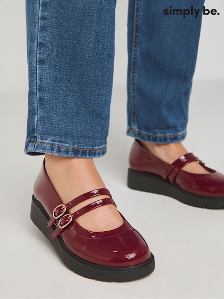 Simply Be Low Wedge Mary Jane Shoes (AM9264) | ‏124 ر.س.‏