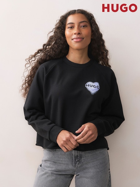 HUGO Dapo Crew Neck Cotton Relaxed Fit Sweatshirt (AM9291) | 198 €
