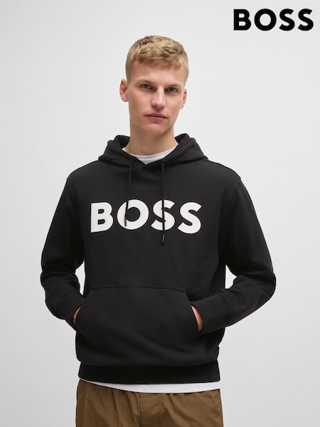 BOSS Black Large Webasic Contrast Logo Terry 100% Cotton Hoodie (AM9311) | €184