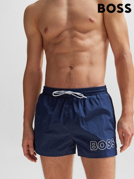 BOSS Navy Mooneye Quick Drying Swim Shorts (AM9386) | kr700