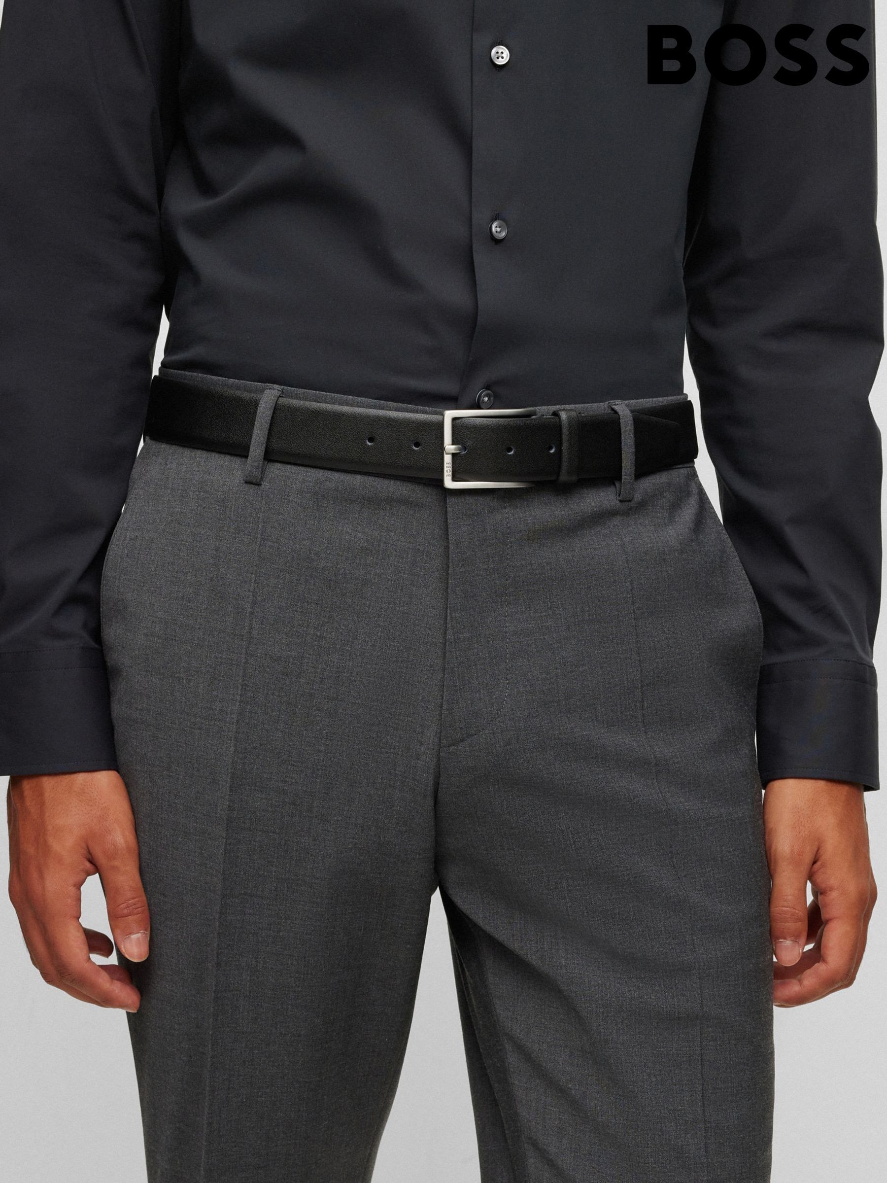 hugo boss mens black belt