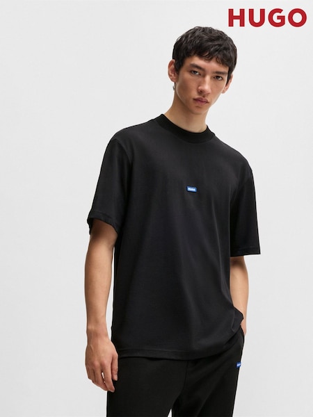 HUGO Black Hugo Logo Patch 100% Cotton Jersey T-Shirt (AM9406) | €27