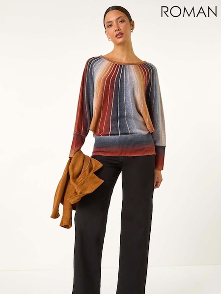 Roman Orange SpaceDye Sunray Knit Jumper (AM9468) | €56