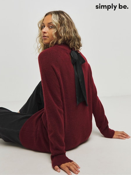 Simply Be Bow Back Longline Jumper (AM9535) | 187 LEI