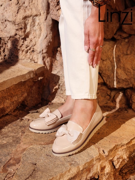 ניוד - Linzi Cathy Platform Loafers With Large Bow (AM9563) | ‏171‏₪