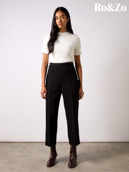 Ro&Zo Black Ponte Twill Culottes (AM9573) | €54