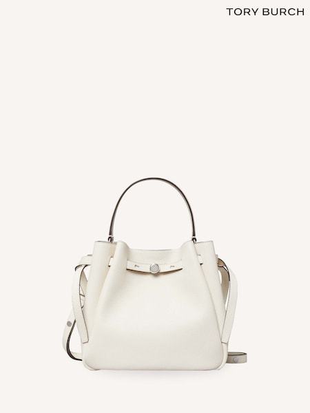 Tory Burch Cream Romy Pebbled Bucket Bag (AM9580) | 2,153 QAR
