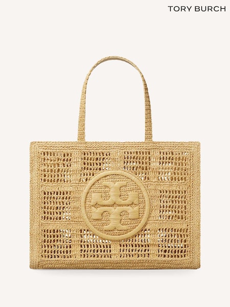 Tory Burch Natural Ella Hand-Crocheted Large Tote Bag (AM9581) | €594