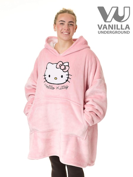 Vanilla Underground Pink Womens Hello Kitty Blanket Hoodie (AM9611) | €58