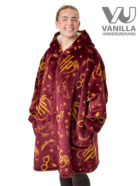 Vanilla Underground Red Womens Harry Potter Zip Blanket Hoodie (AM9619) | €58