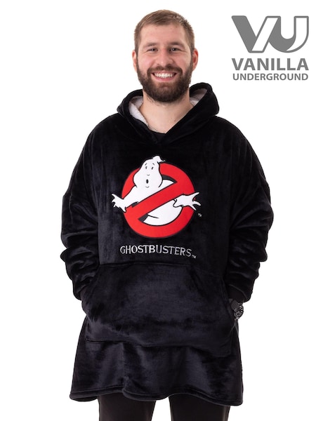 Vanilla Underground Black Mens Ghostbusters Blanket Hoodie (AM9620) | AZN 135