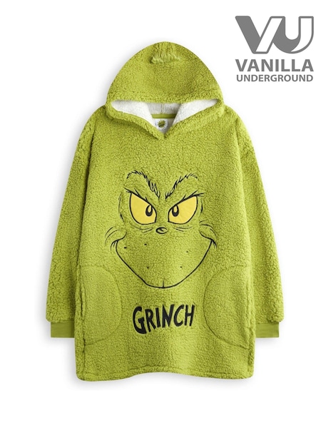 Vanilla Underground Green Kids Unisex The Grinch Blanket Hoodie (AM9622) | €36