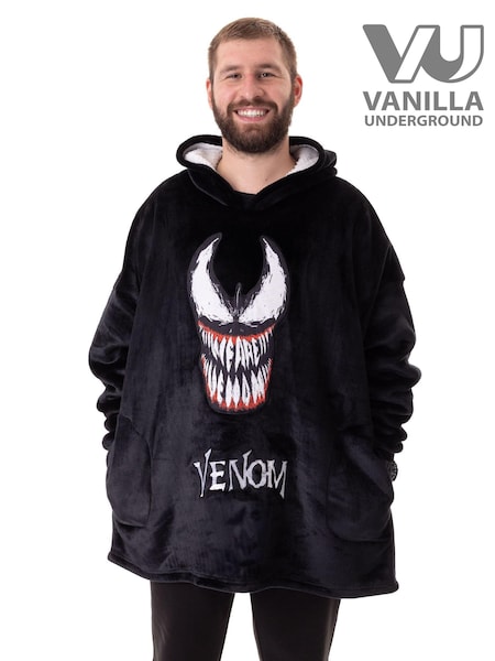 Vanilla Underground Black Mens Venom Blanket Hoodie (AM9623) | €50
