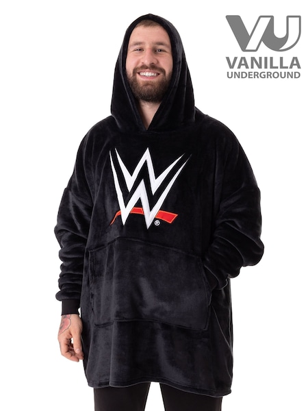 Vanilla Underground Black Mens WWE Blanket Hoodie (AM9627) | €50