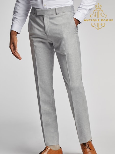 Antique Rogue Grey Plain Reg Trousers (AM9691) | €91