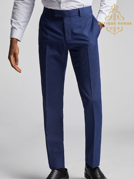 Antique Rogue Blue Bright Tailored Trousers (AM9698) | €91
