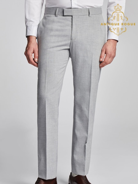 Antique Rogue Grey Slim Plain Trousers (AM9711) | €84