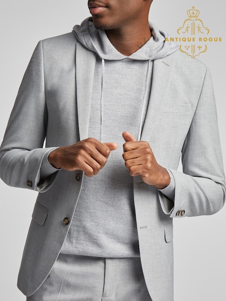 Antique Rogue Grey Plain Tailored Jacket (AM9719) | €152