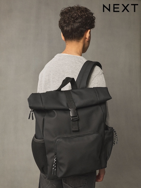 Black Roll Top Backpack (AM9770) | €38