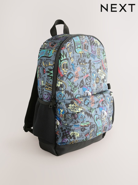Grey Doodle Print - Backpack (AM9779) | 30 €