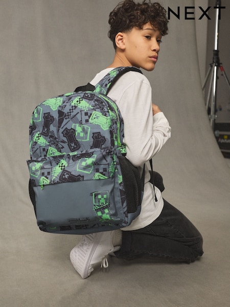 Creeper Print Minecraft Backpack (AM9835) | AED132