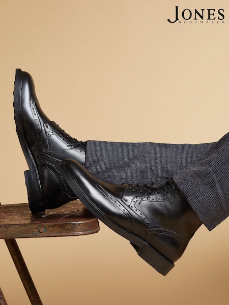 Svart - Jones Bootmaker Fletcher Leather Black Boots (AM9897) | kr2 530