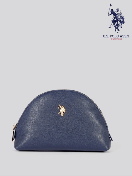 U.S. Polo Assn. Blue Womens Jones Round Make Up"/" Beauty Bag (AM9911) | R$ 395