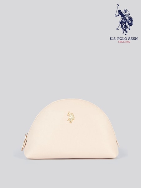 U.S. Polo Assn. Cream Womens Jones Round Make Up"/" Beauty Bag (AM9914) | R$ 395