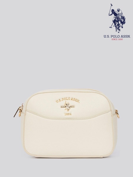 U.S. Polo Assn. Cream Womens Stanford Small Cross-Body Bag (AM9915) | R$ 790