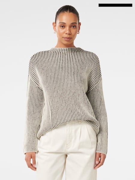 Forever New Black Robin Striped Jumper (AM9940) | €34