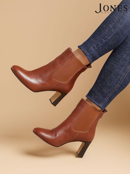 Jones Bootmaker Kalista Heeled Brown Boots (AM9989) | €199