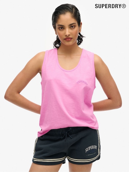 Superdry Pink 100% Cotton Outdoor Stripe Scoop Neck Tank (AN1004) | 1,502 UAH