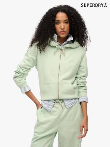 Superdry Green Essential Logo Zip Hoodie (AN1016) | ₪251