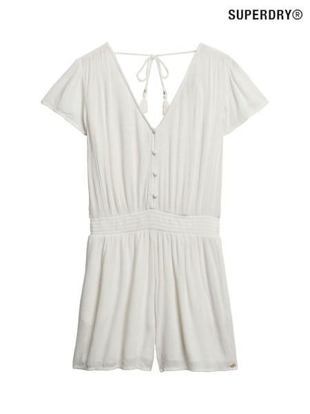 Alb - Superdry Printed Playsuit (AN1021) | 335 LEI